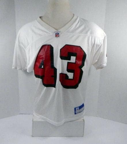 2006 San Francisco 49ers Maurice Hicks 43 Game usou Jersey White Practice 385 - Jerseys não assinados da NFL usada