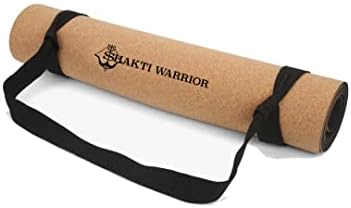 Shakti Warrior Cork Yoga Mat-Projetado de artista, tapete sem deslizamento ecológico impresso premium, ótimo para ioga regular