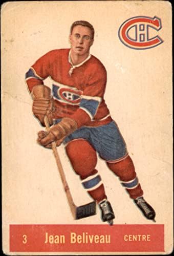 1957 Parkhurst 3 Jean Beliveau Montreal Canadiens Fair Canadiens