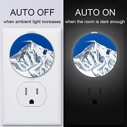 2 Pacote de plug-in Nightlight LED Night Light com sensor de entardecer para o amanhecer para o quarto das crianças, viveiro,