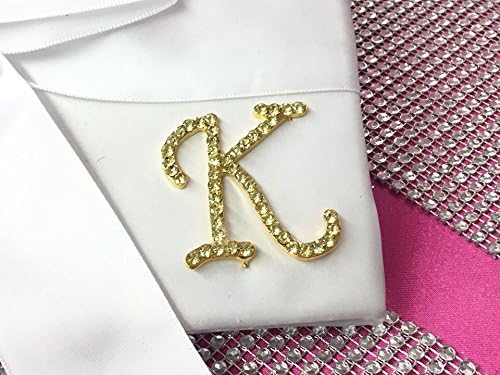 Livro de convidados Sweet 16 Signature With Rhinestone Gold Monograma Carta personalizada K