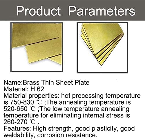 Folha de cobre Nianxinn folha de cobre H62 Folha de estoque de bronze Folha de percisão de papel alumínio