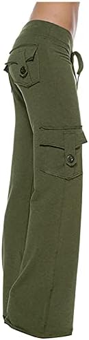 Duowei Plus Tamanho calças rayon para mulheres Calças de carga casual Coloque a cintura -calça Pant Loose Womens Plus Size