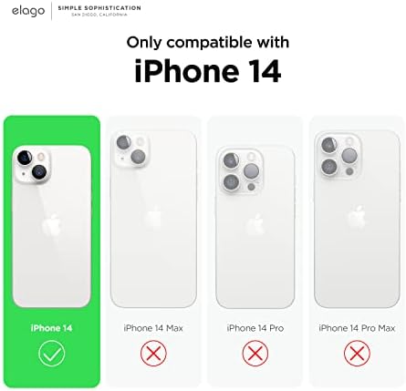 ELAGO MAGNÉTICO HYBRID CLARE CASO COMPATÍVEL com o iPhone 14 Case, compatível com o iPhone 13 Case e compatível com MagSafe,