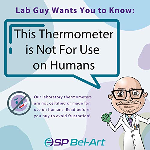 SP BEL-ART, H-B Frio-TEMP Verificação eletrônica calibrada Termômetro de haste Lollipop; 0/70C, calibração da geladeira 4C