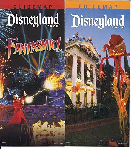 Disneyland Park Mapa e Guia Tour com Matterhorn Haunted Mansion Encontrando Nemo Conjunto de 8 - PMA2