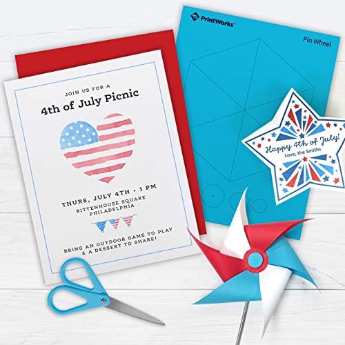 Printworks Red, White, Blue & Sparkle Cardstock Collection, 8,5 x 11, 215 folhas