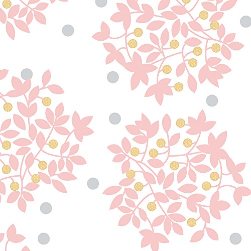 Saco de malha de algodão swaddledesigns, cobertor vestível com zíper de duas vias, floral celestial rosa, médio, 6 a 12 meses