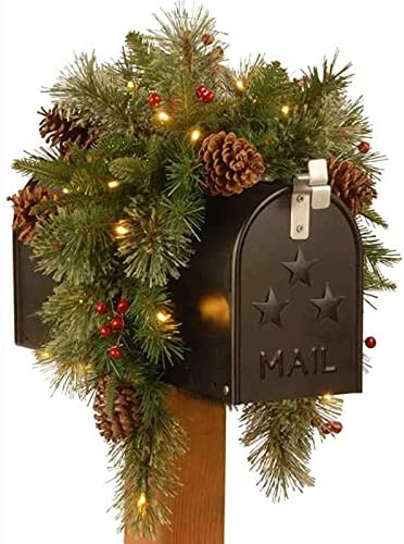 BZDZMQM Light Up Christmas Pineal Mailbox Wreath Wreath 90cm Home Led Luminous Twig Vine Decorações adicionam uma bela