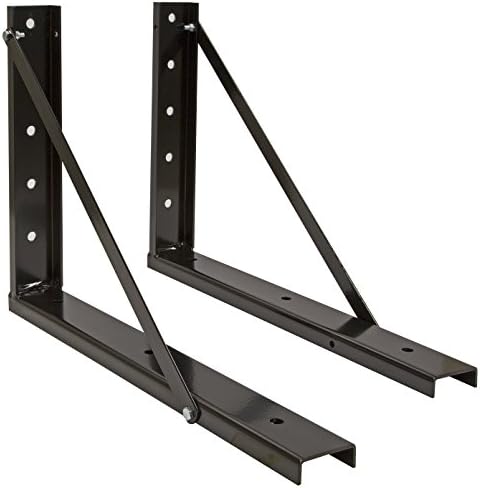 Produtos para compradores 1701005b Purfados de montagem de aço estrutural preto preenchidos, 18 x 18 polegadas, conjunto de
