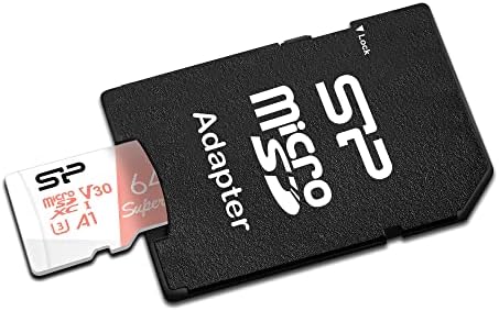 Silicon Power 64GB 2-Pack Micro SDXC UHS-I, V30 4K A1, cartão microSD de alta velocidade para Nintendo-Switch com