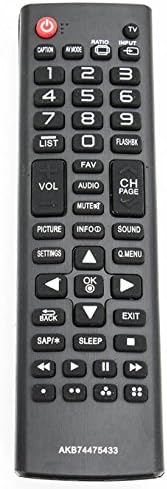 AKB74475433 Substituição de controle remoto de TV para TVs LG