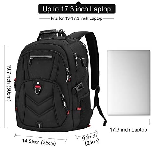 Backpack de laptop Newhey Backpacks de viagem de negócios de 17 polegadas para homens para homens Mulheres muito grandes impermeáveis