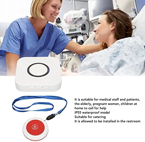 Pagador de cuidador sem fio, Botão de chamada portátil portátil à prova d'água, sistema de chamada de enfermagem, pager para cuidador