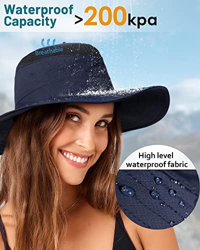 Mens Sun Hat Hat Brim Ampla Brim Upf 50+ Mesh Bucket Hat Hat Womens Summer Summer Beach Safari Fishing Boonie Hat