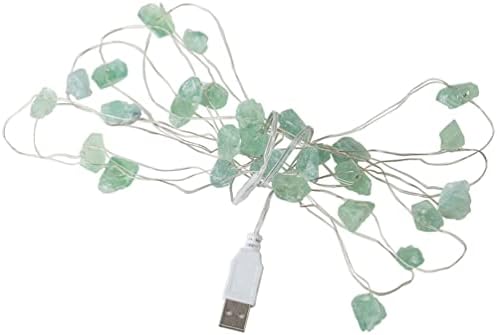 Ultnice LED Crystal String Light Light USB Decorativo Fluorite Fairy Light Stone Garland para Garden Tree sem bateria Luz