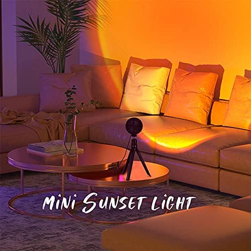 Yoon Lab Lab Lab Sunset Light Projector - Lâmpada Sun Led Light projeção Lâmpada noturna - Decoração para sala de estar em casa