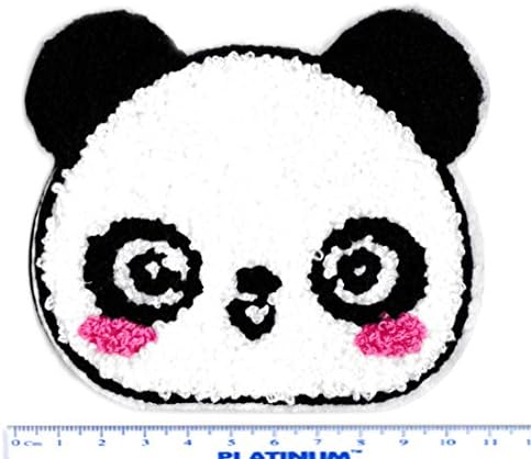 Grande Chenille Blushing Panda Camisa Patch 11cm - Infantil - Girly - Patches - Sweater - Hoodie - Urso - Adorável