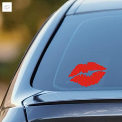Cushystore Jumbo Lips Kiss Decalque refletivo para motocicleta carro hardhat laptop 5.5 vermelho