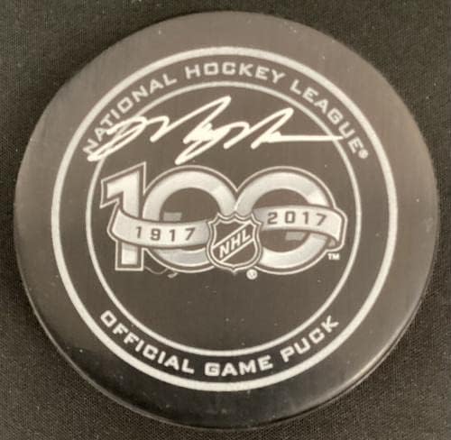 Mark Messier assinou o Puck 100th Anniversary NHL Hockey Rangers Autograph JSA Hof - Pucks de NHL autografados