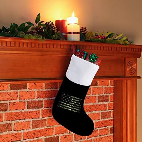 American Camouflage Bandle Christmas Solvendo meias de meia para a decoração da casa de férias da árvore da árvore de Natal