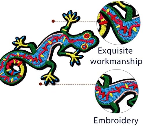 Ferro Maseikar em adesivo bordado, acessórios frios de lagarto colorido, Ferro de Patch Badge em Sew On emblem Patch