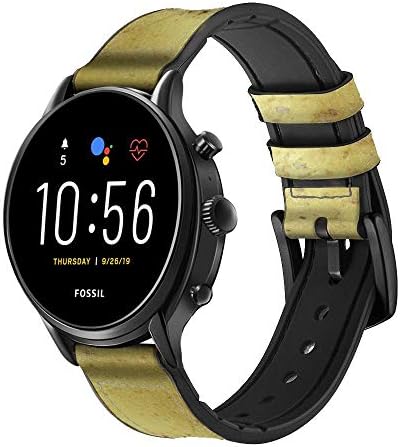 CA0102 Couro de batata e silicone Smart Watch Band Strap for Fossil Mens Gen 5e 5 4 Sport, Hybrid Smartwatch HR Neutra, Collider,