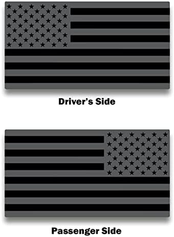 Skull Society - Conjunto de 2 bandeira americana 3,5 x 7 polegadas - adesivo patriótico de todos