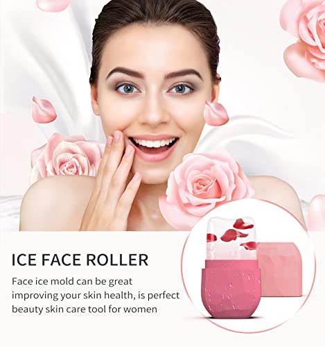 Rolo de face de gelo, molde de gelo de silicone reutilizável para rosto e olho, ilumina a pele reduz linhas finas, alivia a área