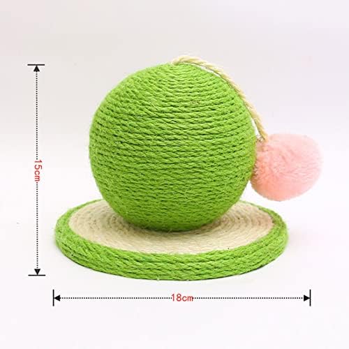 Comeone Cat Roly Poly Scratching Ball - Sisal Sisal Scratcher Toy - Motion Activity Kitten Toys - Brinquedos naturais interativos