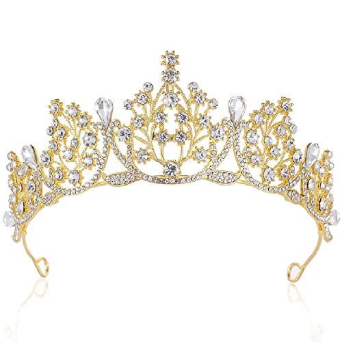 Kamirola Crystal Princess Crown Tiaras para mulheres e meninas, bandanas de cristal para fantasias de Halloween de noiva e