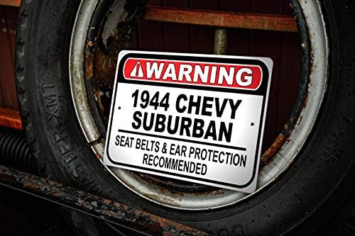 1944 44 Chevy Suburban Belt Belt Recomendado Sinal rápido do carro, sinal de garagem de metal, decoração de parede, sinal do