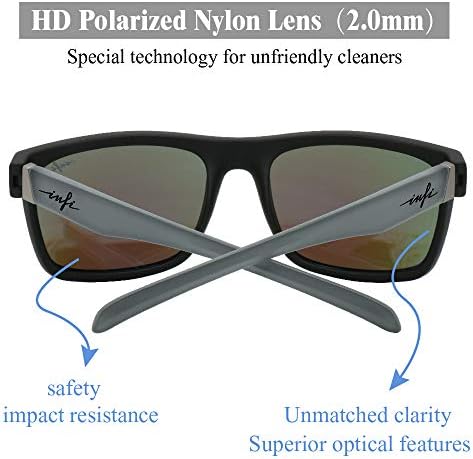Óculos de sol polarizados infi para homens pescando condução correndo de óculos espelhados UV400 ProtectionT