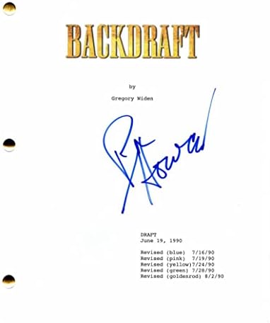 Ron Howard assinou autógrafo backdraft script completo do filme - Opie Taylor, o show de Andy Griffith, Richie Cunningham