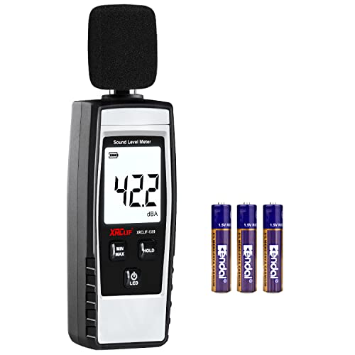 Medidor de decibéis Leitor de nível de som 30-130dB, medidor de ruído de som de mão, Digital Ruído Monitoramento do