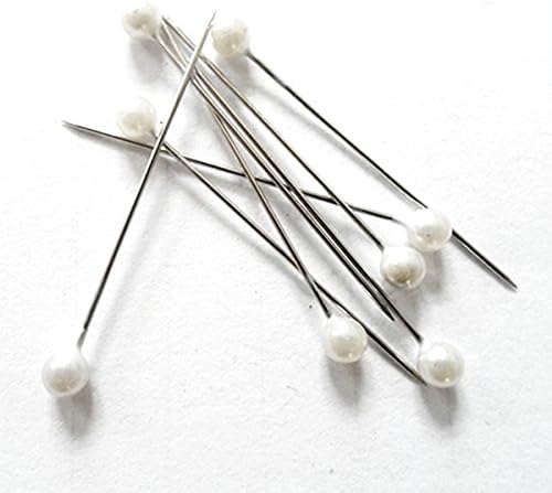 Ultnice 100pcs pinos de cabeça de bola perolados com pinos retos de costura para artesanato de costura DIY