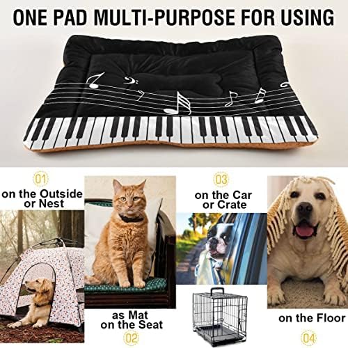 Xigua Music Bed Bed Cat Gato Lavável Cama de animais de estimação confortável Ultra Soft Non Slip Calming Kennel Pad