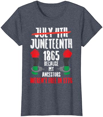Juneteenth 1865 Africano Punho Black History Pride Blm Gift T-shirt