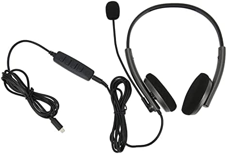 Fone de ouvido do telefone do computador, plugue de fone de ouvido de call center e reprodução de faixa ajustável para