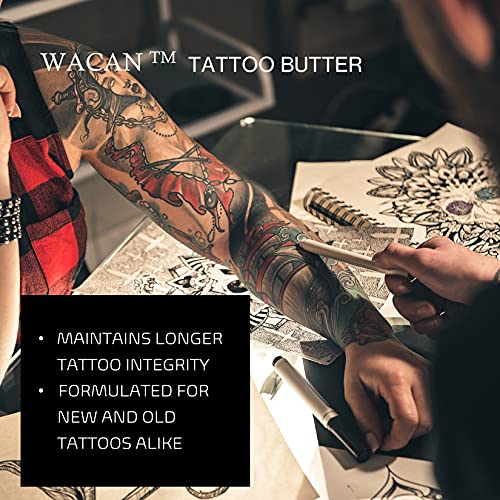 Wacan Tattoo Butter Cream para cura, calmante, ajuda a manter a integridade, protege e rejuvenesce tatuagens