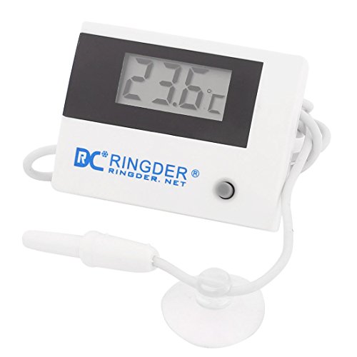 Termômetro digital de sonda de temperatura branca operada por bateria