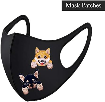 Patches fofos para cães para roupas, ferro variado em costura em decoração bordada Padrões de apliques de cachorro para máscaras