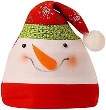iopqo chapéu de natal, chapéu de santa para adultos unissex, chapéu de férias de xmas de veludo fofo para festa de férias