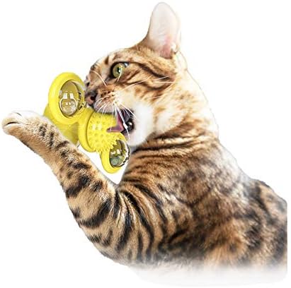 XFDYJ Pet Toy Cat Toy Windmill com bola luminosa Molar Molar Multifuncional
