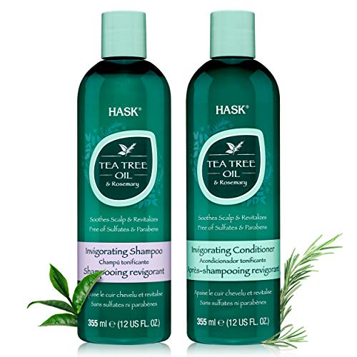 Hask Tea Tree Deep Conditioner e Shampoo + Condicionador Coleção: Inclui 2 condicionador profundo da embalagem e 1 shampoo
