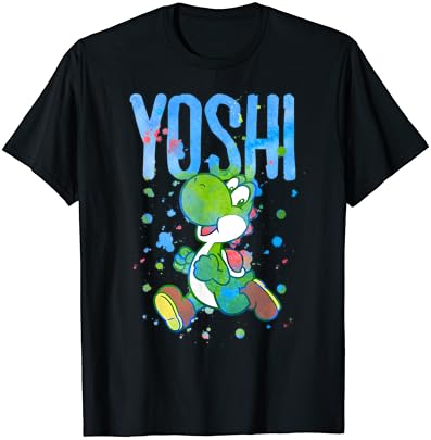 Nintendo Super Mario Yoshi Aquarela Splash Camiseta gráfica