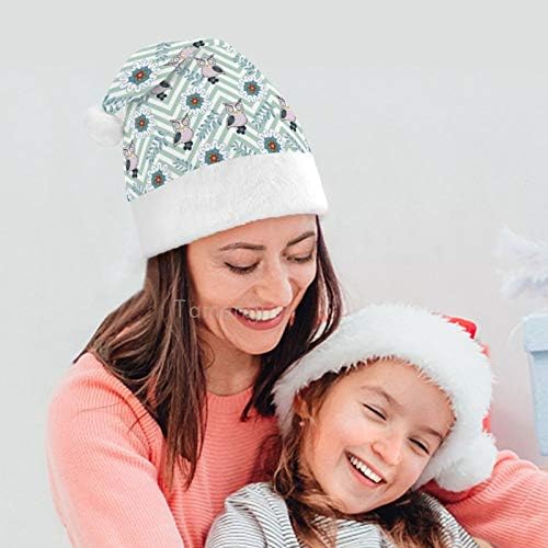 Chapéu de Papai Noel de Natal, Corujas e Flores fofas chapéu de férias de Natal para adultos, Hats de Natal de Comfort