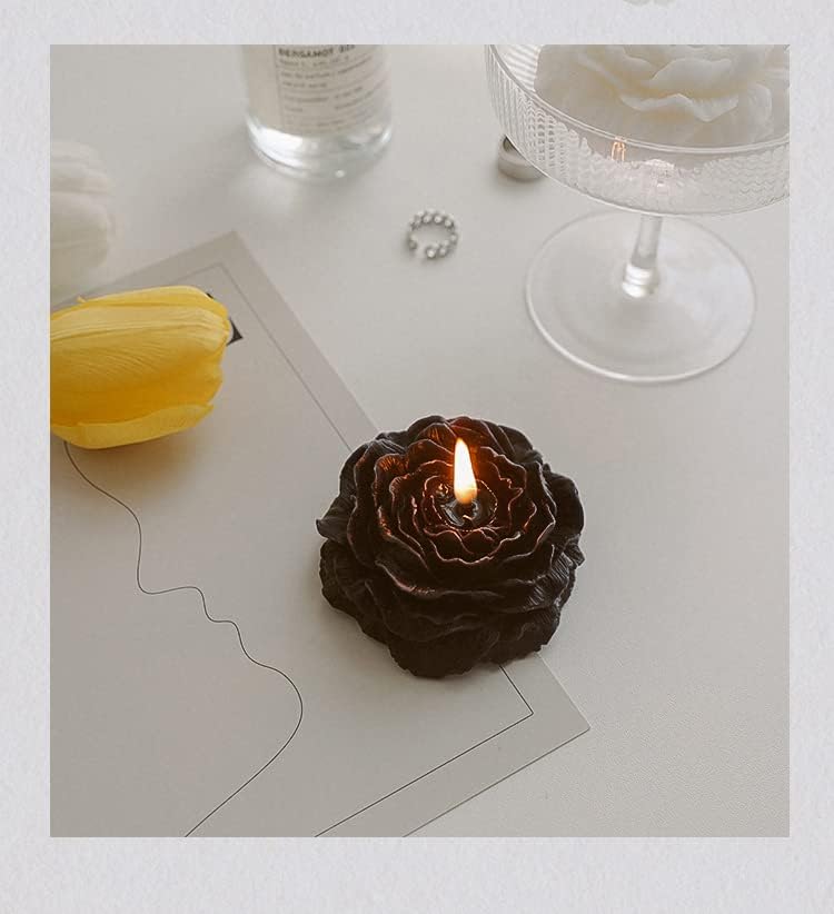 Molde de silicone de flor de peônia 3D Sabão de vela molde de flores para bolo de doces Diy Diy decorando o molde epóxi de chocolate
