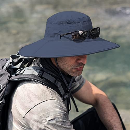Chapéus de sol Dukars para homens UPF 50 Proteção UV Chapéu de boonie à prova d'água para caminhada de jardinagem de pesca de acampamento