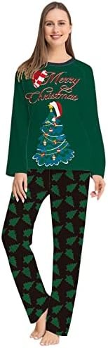 Pijama de Natal para Família PJS Conjuntos Combinantes Combatentes de Tree Tops e Calças Pijamas Férias Conjunto